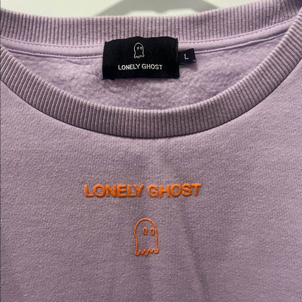 LONELY GHOST Lavender Crew Neck Sweater - Picture 2 of 3